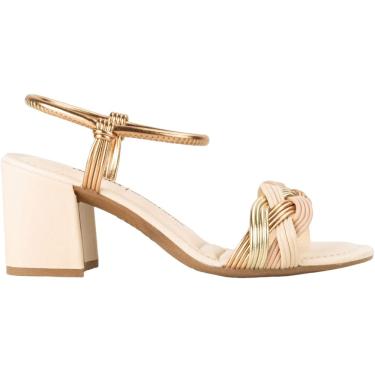 Imagem de Sandália Feminina Casual Dia a Dia Passeio Trabalho Salto Grosso Conforto Dakota Y6874