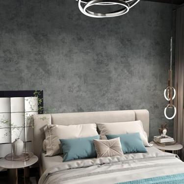 Imagem de BAYYA Papel de parede descasque e cole papel de parede moderno cinza concreto texturizado papel de parede de cimento industrial extra largo 80 cm x 2,999 cm adesivo de parede ferrugem envoltório de