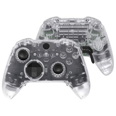 Imagem de eXtremeRate Full Set Shell Buttons for Xbox One Elite Series 2 Controller, Clear Replacement Faceplate Back Plate Bottom Shell Case with Buttons for Xbox Elite Series 2 Core Controller - Model 1797