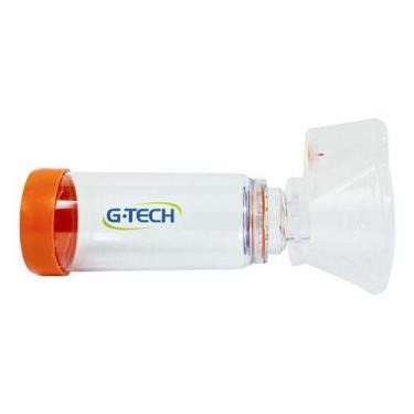Imagem de Espaçador Bombinha Asma Medicamento Aerossol Máscaras G-tech