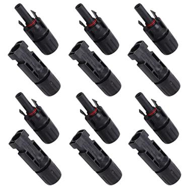 Imagem de 12 PCS Conector Solar Fotovoltaico Solar Fotovoltaico, Kit de Conector de Cabo de Painel IP67 Kit de Feminino Masculino À Prova D 'Água para a Indústria (1000V-30A)