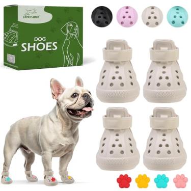 Imagem de Sapatos de cachorro para pavimento quente - Botas antiderrapantes para cães pequenos, médios e grandes, botas refletivas para animais de estimação e protetores de patas, fáceis de colocar e tirar, à
