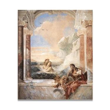 Imagem de Comfort Giovanni Battista Tiepolo Impressão em tela – Obra-prima rococó barroca, pintura escolar de Veneza, pintura a óleo decorativa para galeria doméstica 80 x 96 cm