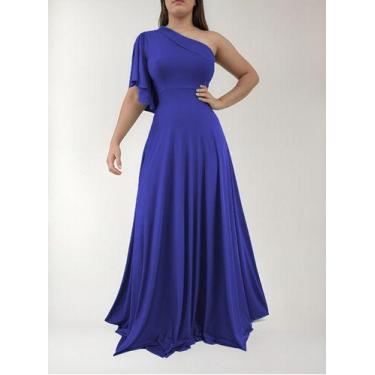 Imagem de Vestido Longo Godê Para Madrinha Casamento Festa Formatura - Casual Dr