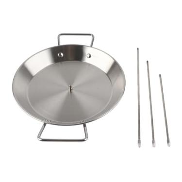 Imagem de Suporte de Espeto Vertical, Aço Inoxidável Brasileiro Brasileiro Brasão de Churrasco Rack Com 3 Espigões Removíveis para Bife, Galinhas Inteiras, Peixe Inteiro, Carne Grande (Aço