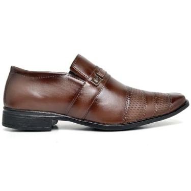 Imagem de Sapato Masculino Social Luxo Elegante e Confortável do 37 ao 44, MARROM, Ref. 803, Polo Blu ORIGINAL (Marrom, BR, Adulto, Numérico, 39)