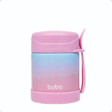 Imagem de Pote térmico buba 320ml infantil armazena alimentos com talher inox vi