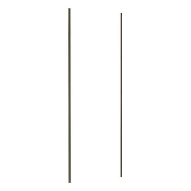 Imagem de Porta De Correr Closet 80cm Com Puxador Perfil Inox E Kit Ferragem Prime Luciane Móveis Branco Mat