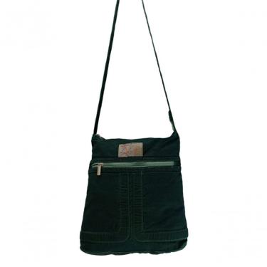 Imagem de Bolsa Feminina De Transpassar Em Jeans Zup Ciano Escuro