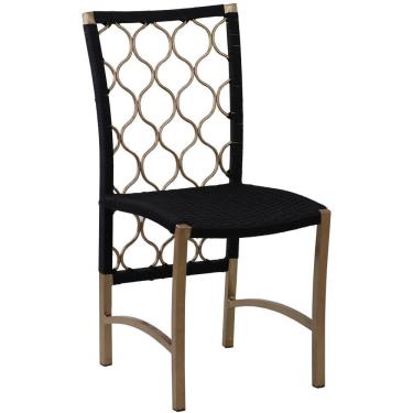 Imagem de Cadeira Corda Náutica Trama Original Em Alumínio Cozinha, Edícula, Jantar Marrom