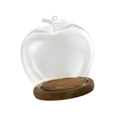 Imagem de Ioensy Expositor de vidro transparente com cúpula para festa de casamento, suprimentos para festa de casamento, diâmetro de 9 cm, base de madeira para mesa, CafÉ