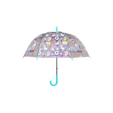 Imagem de Guarda Chuva Transparente Infantil Menina Chuva Unicórnio - Voyagem, P
