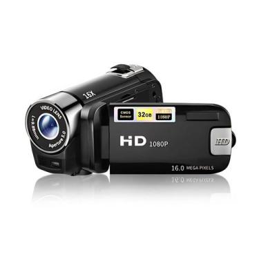 Imagem de Câmera de vídeo Yoidesu preta 16MP 1080P Vlogging com tela TFT de 2,7 