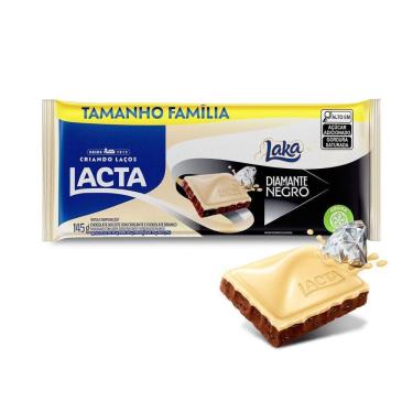 Imagem de Barra de Chocolate Lacta ao Leite Diamante Negro Laka 145g