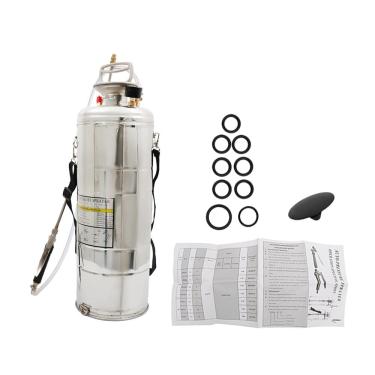 Imagem de LiGuVCY Pulverizador De Aço Inoxidável Para Serviços Pesados, Bomba 3 Galões, Manual 12 Litros Gramado, Irrigação Jardim, Limpeza Pisos (20 Varetas E Pés, Prateado)
