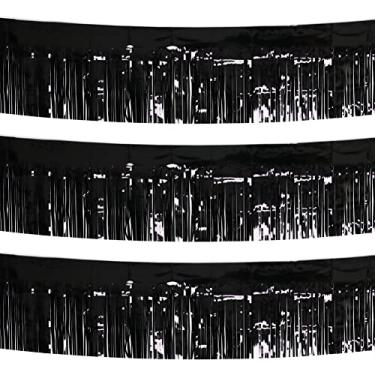 Imagem de CareCheer Pacote Com 3 Guirlandas De Franjas Metálicas 9 Metros Comprimento, Cortinas Para Pendurar Na Parede, Saias Borlas, Enfeites Natal, Serpentinas, Decorações Carros Alegóricos, Trailers, Fest