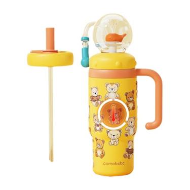 Imagem de Tumbler de baleia | Drinking Cup com esguicho de baleia, com tampas de palha à prova de derramamento do copo de vazamento para criança café quente bebida bebida crianças meninos aniversário infan