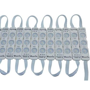 Imagem de REXTiN Super Brilhante 110 V 100 Peças Novo Modelo 2835 3 Módulos De Led Verde 120-150 Lm Por Luz Decorativa À Prova D'Água Para Letreiros Letras, Placas Publicitárias Com Fita Adesiva Na Parte Tras