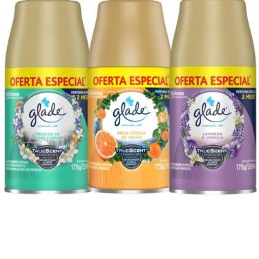 Imagem de Combo Odorizador de Ambiente Glade Refil Automatic 269ml, Verde/Laranj