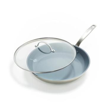Imagem de GreenPan Frigideira antiaderente de cerâmica da Treviso, 30,5 cm, prata