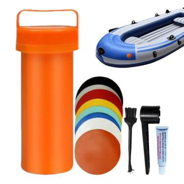Imagem de Kit De Reparação Para Caiaque - Kit De Reparo Adesivo Marítimo | Acessórios Resistente para Colchões de Ar, Piscinas e Caiaques