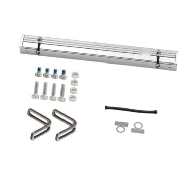 Imagem de simhoa Tenda lateral de teto de carro RC 1/18, substituição direta, tenda de metal para caminhão de esteira, acessórios para veículos de controle remoto, Prata