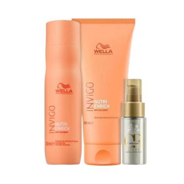 Imagem de Wella Nutri-Enrich Sh 250ml + Cond 200ml + Oleo Light 30ml - Wella pro