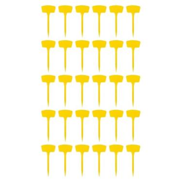 Imagem de Generic 30 peças de etiquetas para plantas, etiquetas para estacas de jardim, grandes e reutilizáveis ​​para nomes de plantas, marcadores de jardim para, Amarelo