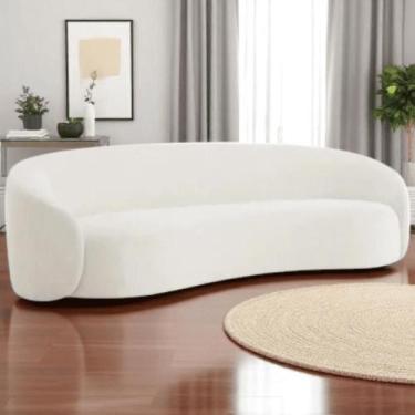 Imagem de Sofá 3 Lugares Orgânico Luxo Recepção Sala de Estar e TV Amore 180cm L