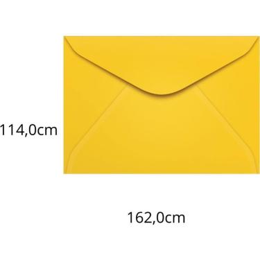 Imagem de Envelope Carta Colorido 114x162 Amarelo 80g 100unid - Scrity