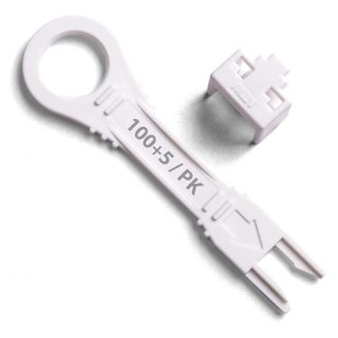 Imagem de NTW Bloqueador de porta RJ45 e capa contra poeira, trava de porta de rede, protetor de porta Ethernet, trava de cabo LAN, conector RJ45 seguro com chaves codificadas por cores, compatível com TAA, 100