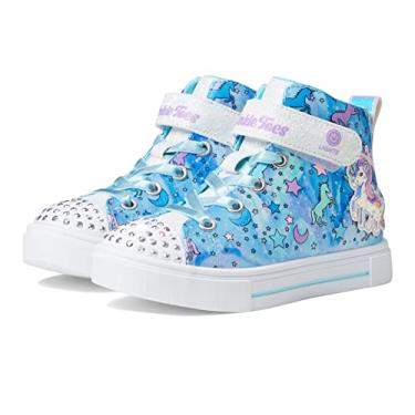 Imagem de Skechers Tênis unissex infantil Twinkle Toes Twinkle Sparks Unicorn Dayd, Azul/Multi, 16