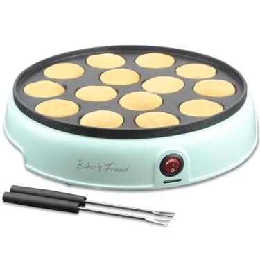 Imagem de Baker's Friend Mini Pancakes Maker Machine, Dutch Mini Pancake Griddle, 14 Holes Electric Poffertjes Pan, Ideal for Breakfast, Snacks, Desserts & More