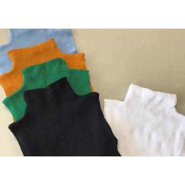 Imagem de Blusa feminina cavada trico gola alta - Filó Modas, Laranja, M