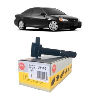 Imagem de Bobina Ignicao Ngk - Honda Civic 1.7 16V 2001 A 2005 - U5160