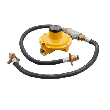 Imagem de Conjunto Regulador + Mangueira Para Conexão em Dois Botijões de Gás 7KG (P45) Electrolux