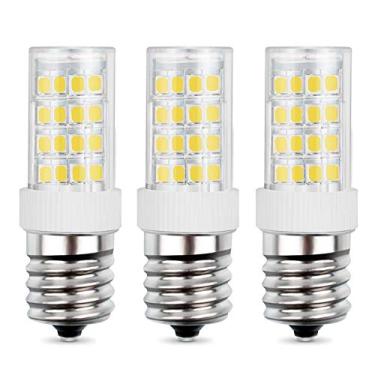 Imagem de Lâmpada de LED para micro-ondas para geladeira capô sobre fogão Equivalente 40W Lâmpada incandescente E17 Base de parafuso intermediário 120V 5W 450LM Luz diurna branca 6000K não regulável pacote com 3