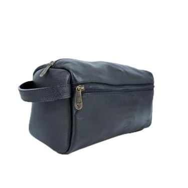 Imagem de Necessaire Masculina em Couro Premium (Preto)