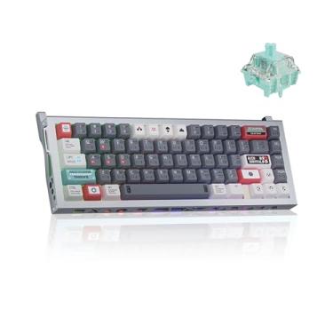 Imagem de kutethy Teclado para jogos KY67 Pro, teclado de efeito Hall 65% RGB, 67 teclas com interruptores magnéticos Gateron, acionamento rápido, acionamento ajustável