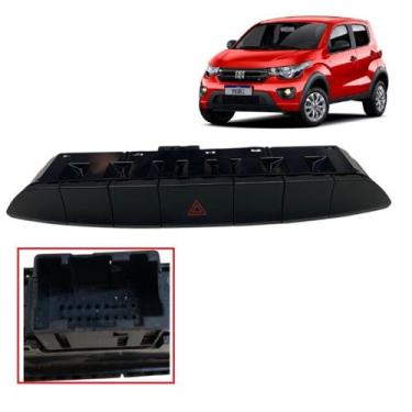Imagem de Botão Comando Pisca Alerta Fiat Uno Mobi 2017 A 2021 3 Pinos