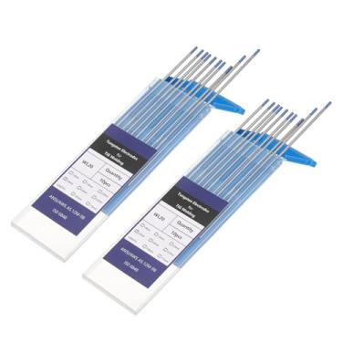 Imagem de HARFINGTON 20 peças de eletrodos de tungstênio para soldagem TIG 3/81.3 cm x 17.8 cm 1.8-2.2% lantânio para soldagem de aço inoxidável, liga de alumínio magnésio, fabricação de automóveis