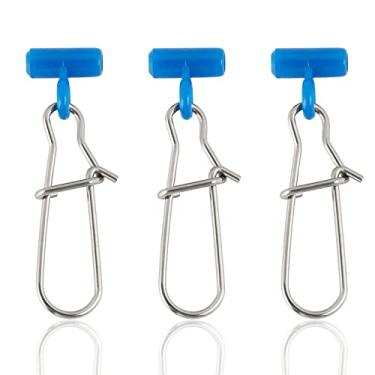 Imagem de Dr.Fish Chumbadores, Pacote Com 100 Unidades, Duo Lock Snap Sliding Swivels, Conectores De Peso Para Linha Pesca, Equipamentos Surf Peixes-Gato Água Salgada, Equipamento Sondar Peixes Fundo, Azul