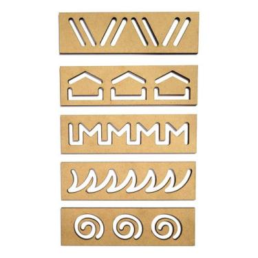 Imagem de KIT DE REGUAS PARA CORDENACAO MOTORA - em MDF - NoBrand