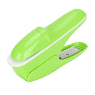Imagem de Tbest Staplel Stapleler Manual Manual Grampeador Grampeamento Grampeamento e Grampeador de Papel de Papel, Abs Sem Grampo Staple e Ferramenta Encadernação (Verde)