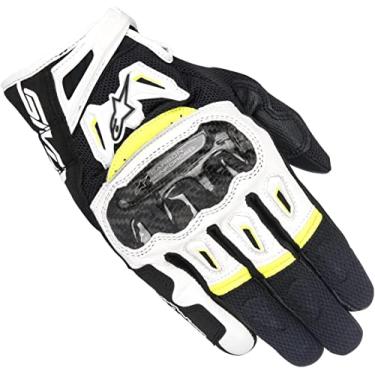 Imagem de Luva Alpinestars SMX-2 Air Carbon V2 Preta/Branca/Amarela Fluor