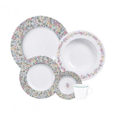 Imagem de Aparelho De Jantar Tramontina Dalina 30 Peças Em Porcelana Decorada