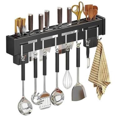 Imagem de Suporte de Cozinha para Utensílios e Talheres de Parede Alumínio - Mm 