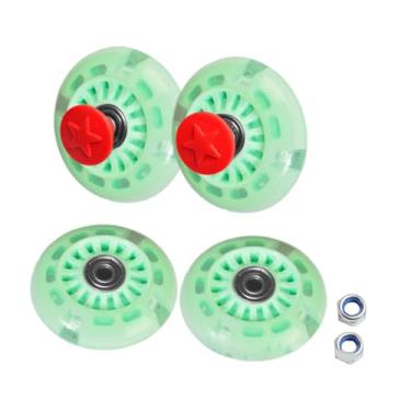 Imagem de menolana Roda sólida de substituição para carrinho de praia, carrinho universal de substituição, roda de PU, utilitário para áreas externas, dobrável para, Verde