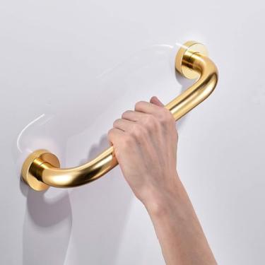 Imagem de Barra De Apoio De Segurança Para Banheiro, Barras De Apoio Para Banheiro - Auxiliares De Banheira Para Deficientes E Idosos - Barra De Apoio Para Vaso Sanitário Montada Na Par, Gold, 30cm