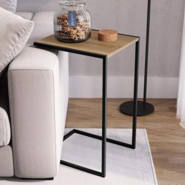 Imagem de Mesa Lateral Estilo Industrial 35x40cm Freedom Móvel na Caixa, Hanover